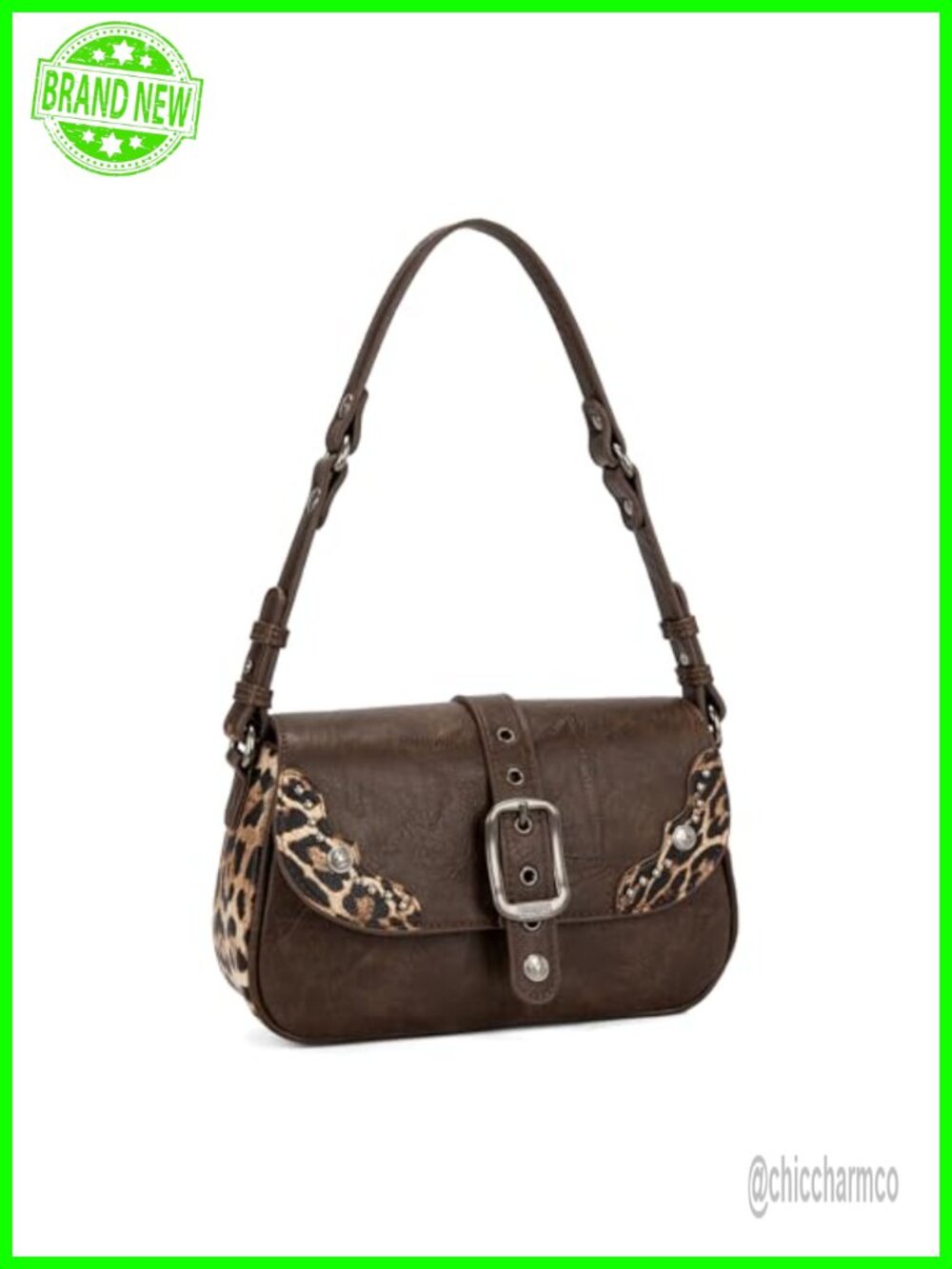 Faux Leather Shoulder Bag Crossbody Purse Western Hobo Small